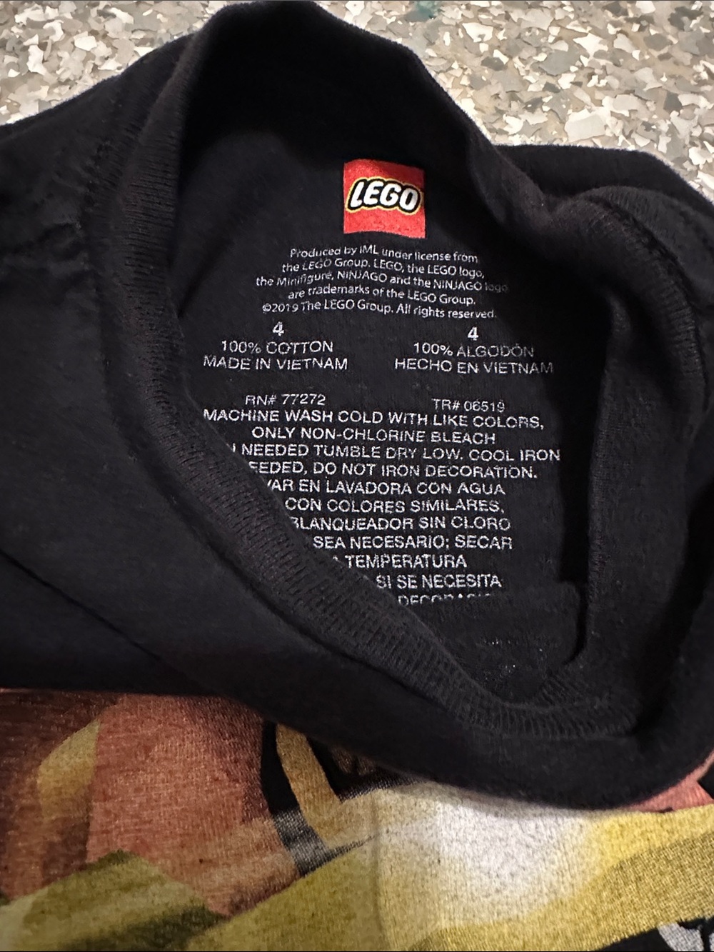 Lego Ninjago Black Graphic Tee with Yellow & Gray Accents - Picture 5 of 6